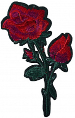 аппликации термо h 0523 (120 х 60 мм) "цветок" красный