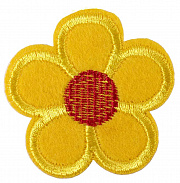 аппликации термо h 0357-4 (45 х 45 мм) "цветок" желтый