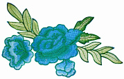 аппликации термо 4071 (175 х 115 мм) "цветок" голубой