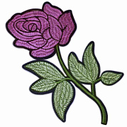 аппликации термо 4112 (200 х 120 мм) "цветок" розовый