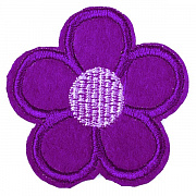 аппликации термо h 0357 (45 х 45 мм) "цветок" фиолетовый
