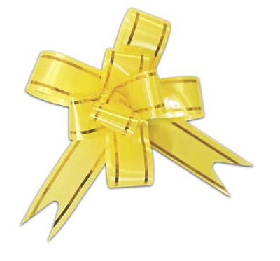 бант-бабочка с золотой полосой 12 х (250 - 260) мм (желтый)