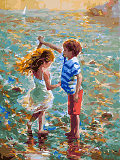 белоснежка 288-аs картина по номерам 30 х 40 см "танец на воде"