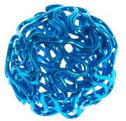 бусины "ажурные металлические" шар 16 мм (голубой)