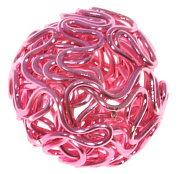 бусины "ажурные металлические" шар 16 мм (розовый)