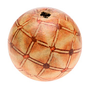 бусины дерево шар с росписью "сетка" 30 мм