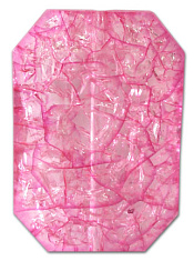 бусины "паутинка" прямоугольник выпуклый 21 х 30 мм (розовый)