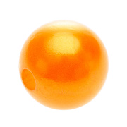 бусины пластик "жемчуг" шар 12 мм (св.оранжевый) 06