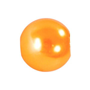 бусины пластик "жемчуг" шар  6 мм (св.оранжевый) 06