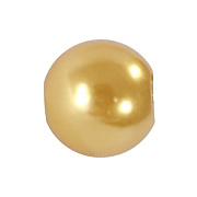 бусины пластик "жемчуг" шар  6 мм (т.золото) 31