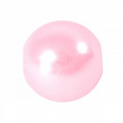 бусины пластик "жемчуг" шар 10 мм (св.розовый) 15