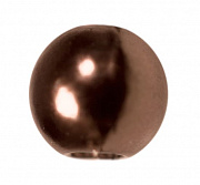 бусины пластик "жемчуг" шар  4 мм (коричневый) 30