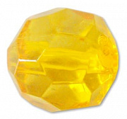 бусины "прозрачные граненые" шар 16 мм (желтый) ad 21