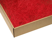 декоративный наполнитель сизалевое волокно 12-16 г (красный) а019