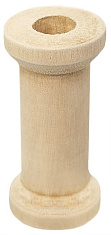 деревянная заготовка для декупажа "шпулька" h=47 мм,  d= 24/17 мм