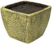 горшок с декоративной землей "квадрат" d=78 , h=65 мм (бронза)
