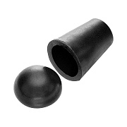 концевик пластик круг 12 х 15 мм (черный)