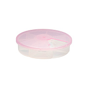 коробочка для мелочей ( 7 ячеек) св-розовая арт. r 580 "круг" (90 х 90 х 20 мм)