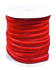 лента бархатная 10 мм (красный) 40 (45)