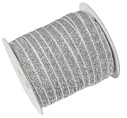 лента бархатная голографическая 10 мм (серебро) 11