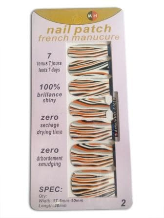наклейки для ногтей в блистере "nail patch" (цветные)