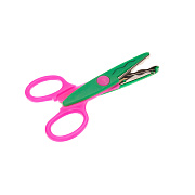 ножницы для скрапбукинга 135 мм, арт.1606 №3 (зеленый/малиновый)