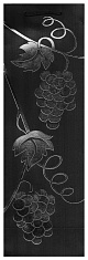 пакет крафт цветной (б) 120 х 90 х 380 мм (120 х 90 х 390, 150 х 90 х 400) виноград №2 (серебро)