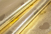 пленка "сусальное золото" 500 х 700 мм с рисунком сердечки (св.золото)