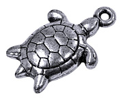 подвеска "старое серебро" черепаха 22 х 30 мм