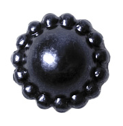 полубусины "пластик клеевые" круг с окантовкой 8 мм (черный) ам91