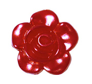 полубусины "пластик пришивные" цветочек 12 мм (красный) ам122