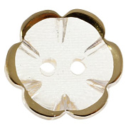 пуговица "блузочная" 11 мм 2 прокола арт. т 806 (золотой/белый)