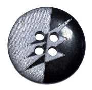 пуговица "блузочная" 13 мм 4 прокола, арт. l 068 (черный/серебро)