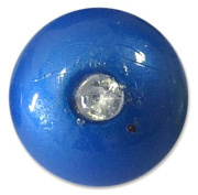 пуговица "блузочная со стразой" 12 мм на ножке (синий)