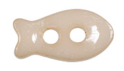 пуговица детская "рыбка" 14 мм 2 прокола (бежевый)