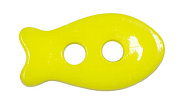 пуговица детская "рыбка" 14 мм 2 прокола (св.желтый)