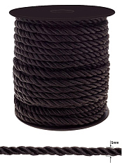 шнур крученый на бобине 5,0 мм (черный)