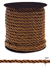 шнур крученый на бобине 5,0 мм (коричневый)