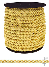 шнур крученый на бобине 5,0 мм (желтый)