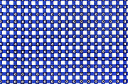 ткань байковая "клетка/цветочек" (белый / синий) 125, ш.= 110 см