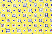 ткань байковая "квадратики" (желтый / синий) 222, ш.= 110 см