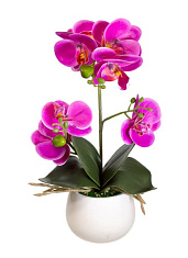 цветок декоративный в горшочке "орхидея" арт. 6106 (фуксия)