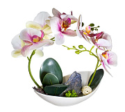 цветок декоративный в горшочке "орхидея" арт. lm2115b (св.розовый)