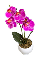 цветок декоративный в горшочке "орхидея" арт. lm2136 (фуксия)