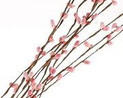 веточка декоративная коричневая 380 мм с розовыми почками